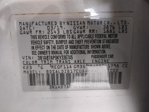 Used 2019 Nissan Sentra SV FWD image 68