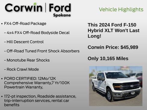 Used 2024 Ford F150 XLT w/ Equipment Group 302A MID AWD/4WD image 13