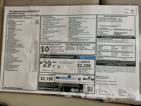New 2026 BMW X3 xDrive30i w/ Premium Package AWD/4WD image 47