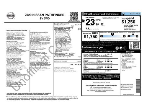 Used 2020 Nissan Pathfinder SV w/ Rock Creek Edition image 34