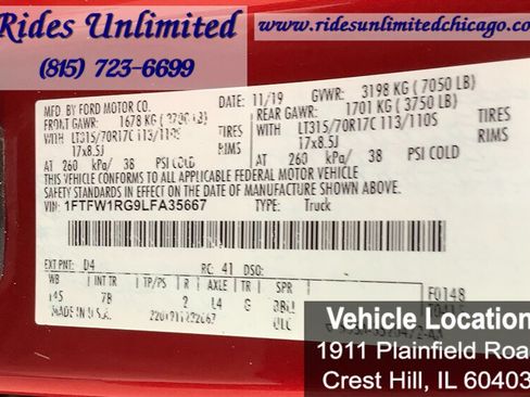 Used 2020 Ford F150 Raptor w/ Raptor Hood Graphics Package AWD/4WD image 28