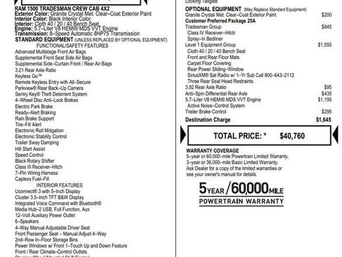 Used 2019 RAM 1500 Tradesman image 10