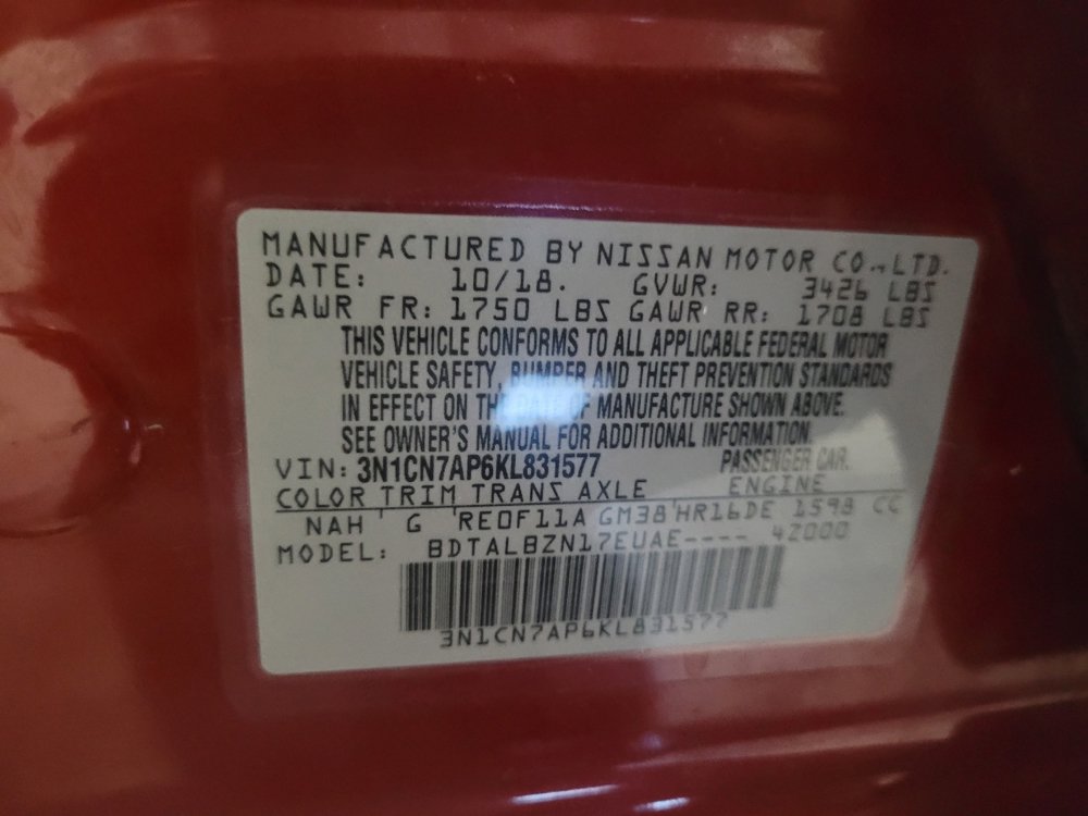 Used 2019 Nissan Versa SV w/ SV Special Edition Package FWD image 33