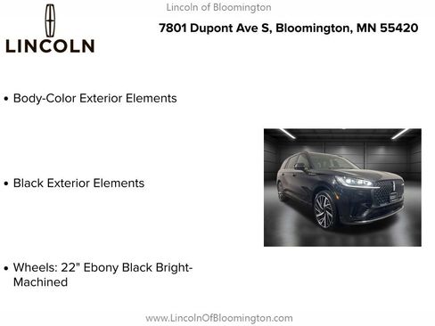 Certified 2025 Lincoln Aviator Black Label w/ Jet Appearance Package image 10