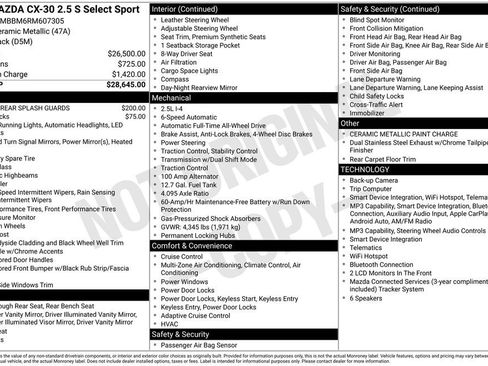 Used 2024 MAZDA CX-30 AWD 2.5 S w/ Select Sport Pkg image 31