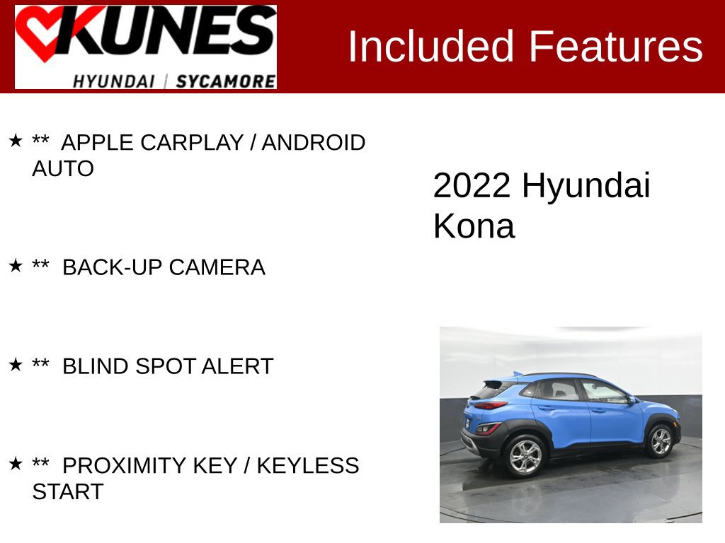 Used 2022 Hyundai Kona SEL AWD/4WD image 2