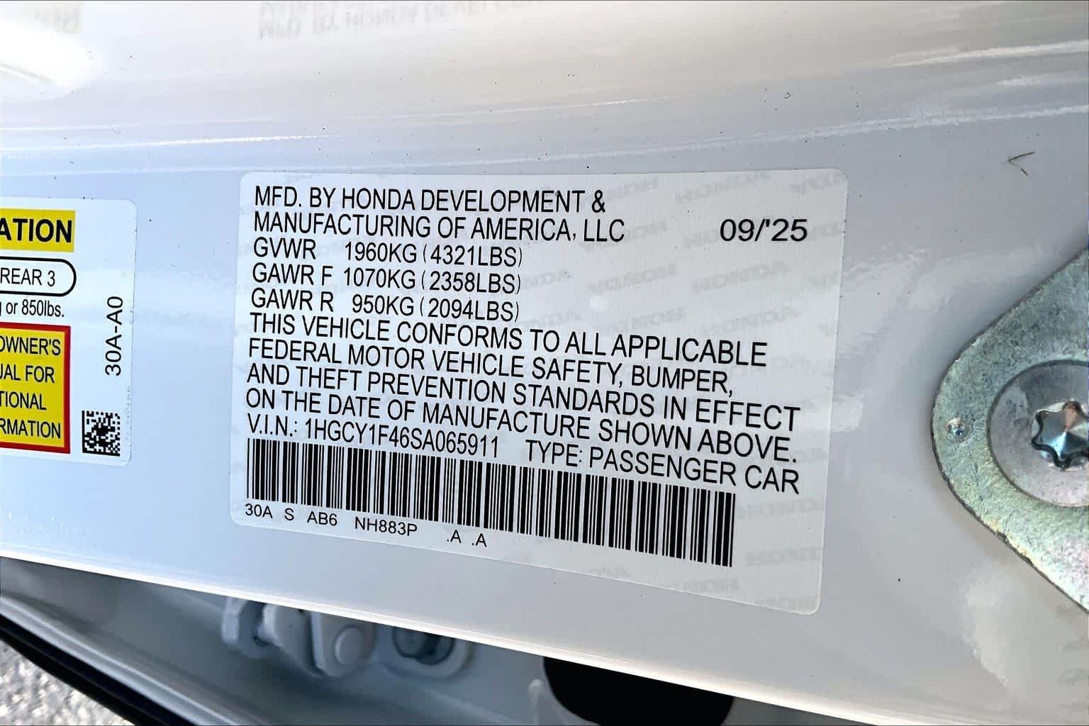 Certified 2025 Honda Accord SE image 33