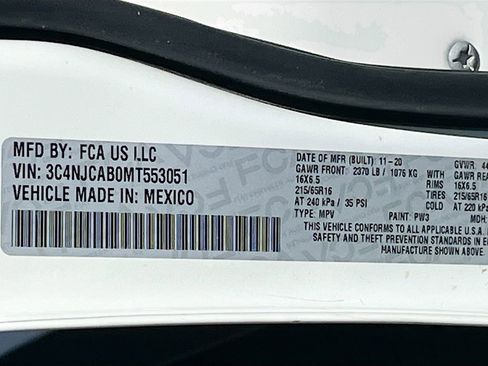 Used 2021 Jeep Compass Sport w/ Cold Weather Group FWD image 31
