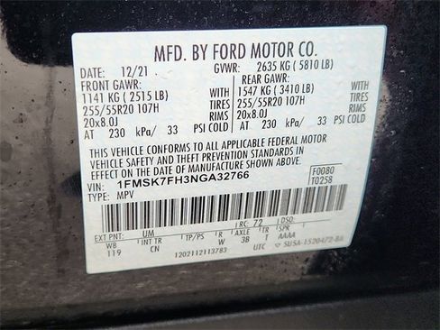 Used 2022 Ford Explorer Limited w/ Equipment Group 301A image 34