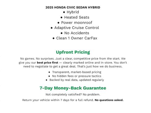 Used 2025 Honda Civic FWD Hybrid Sedan image 2
