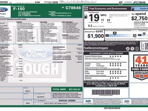 Used 2018 Ford F150 King Ranch w/ Equipment Group 601A Luxury AWD/4WD image 26