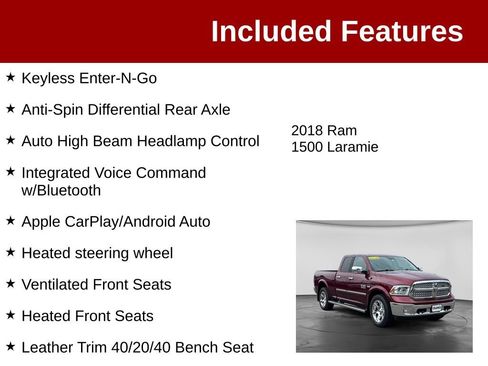 Used 2018 RAM 1500 Laramie w/ Convenience Group AWD/4WD image 4