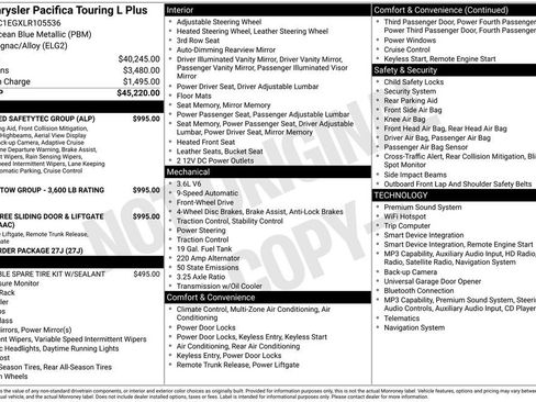 Used 2020 Chrysler Pacifica Touring-L Plus FWD image 42