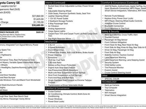 Certified 2023 Toyota Camry SE w/ Convenience Package image 33