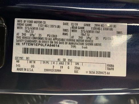 Used 2020 Ford F150 XLT w/ Equipment Group 302A Luxury AWD/4WD image 39