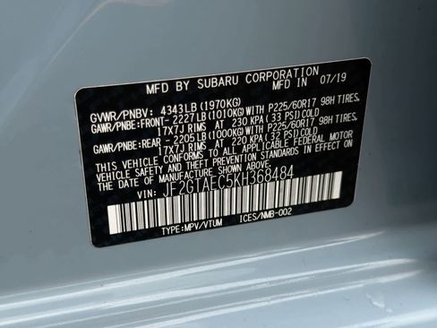 Used 2019 Subaru Crosstrek 2.0i Premium w/ Eyesight System AWD/4WD image 36