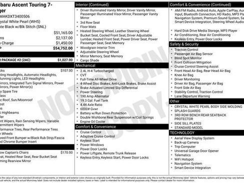 New 2026 Subaru Ascent Touring w/ Popular Package #2 image 4