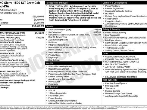 Used 2020 GMC Sierra 1500 SLT w/ SLT Premium Plus Package AWD/4WD image 50