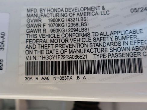 Used 2024 Honda Accord LX image 9