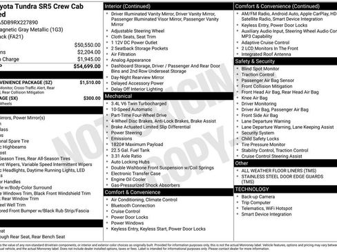 Used 2024 Toyota Tundra SR5 w/ SR5 Convenience Package AWD/4WD image 5