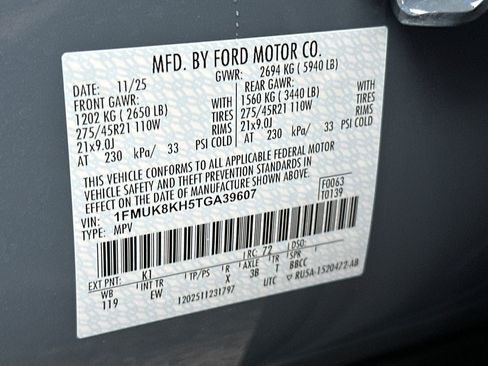 New 2026 Ford Explorer ST-Line w/ ST-Line Street Pack AWD/4WD image 23