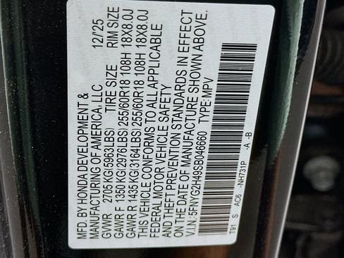 Used 2025 Honda Pilot EX-L image 12