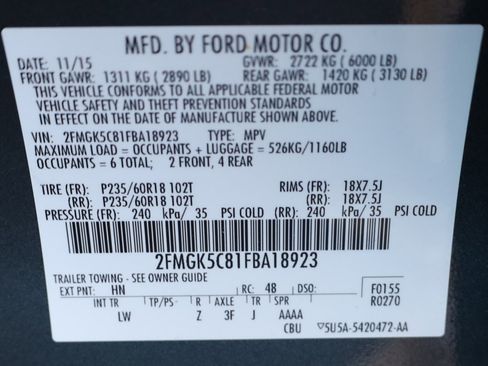 Used 2015 Ford Flex SEL w/ Equipment Group 202A image 18
