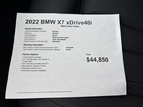 Used 2022 BMW X7 xDrive40i w/ Cold Weather Package AWD/4WD image 18