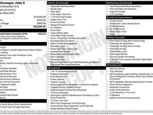Used 2019 Volkswagen Jetta S w/ Driver Assistance Package FWD image 50