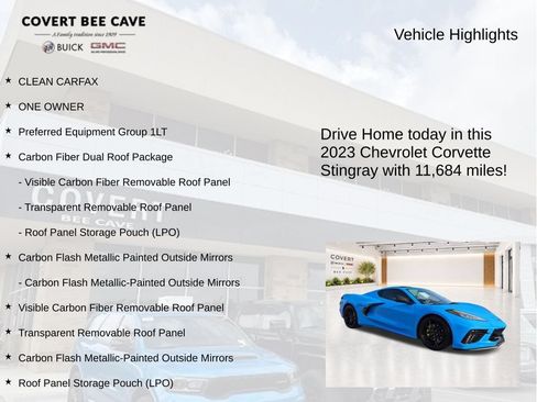 Used 2023 Chevrolet Corvette Stingray Coupe w/ 1LT RWD image 8