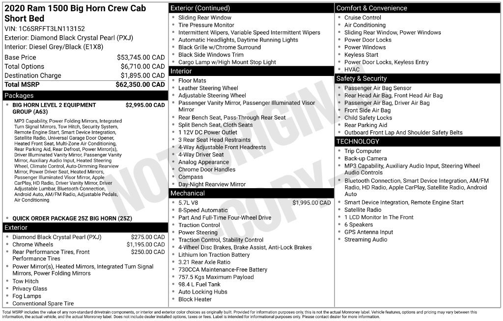 Used 2020 RAM 1500 Big Horn AWD/4WD image 2