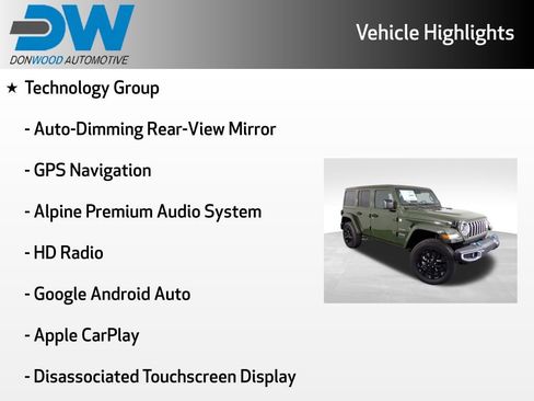 New 2024 Jeep Wrangler Unlimited Sahara w/ Technology Group AWD/4WD image 3