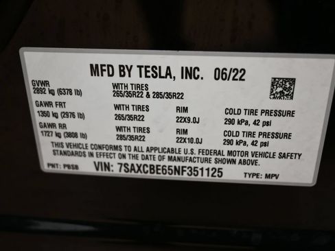 Used 2022 Tesla Model X Plaid AWD/4WD image 14