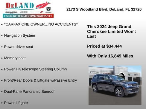 Used 2024 Jeep Grand Cherokee Limited w/ Luxury Tech Group II AWD/4WD image 18