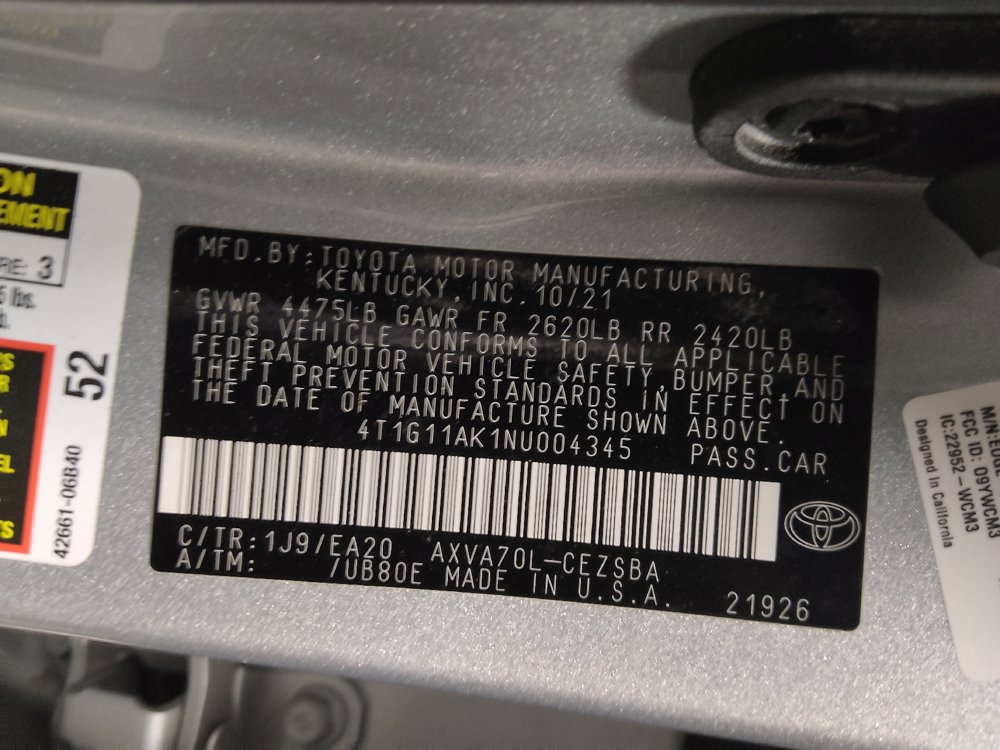 Used 2022 Toyota Camry SE FWD image 33