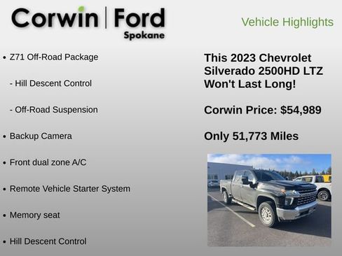 Used 2023 Chevrolet Silverado 2500 LTZ w/ Z71 Off-Road Package image 6