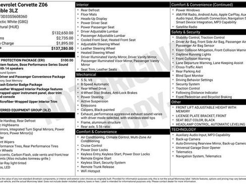 New 2025 Chevrolet Corvette Z06 w/ Battery Protection Package image 37