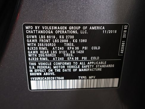 Used 2019 Volkswagen Atlas SE AWD/4WD image 56