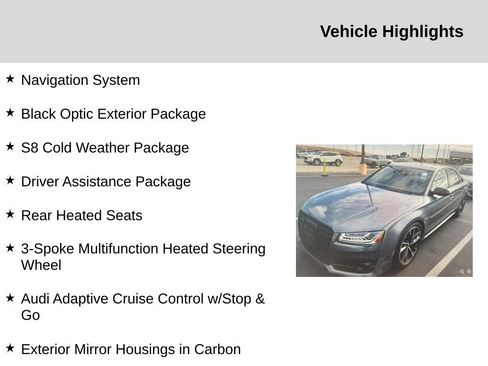 Used 2017 Audi S8 Plus w/ Black Optic Exterior Package image 2