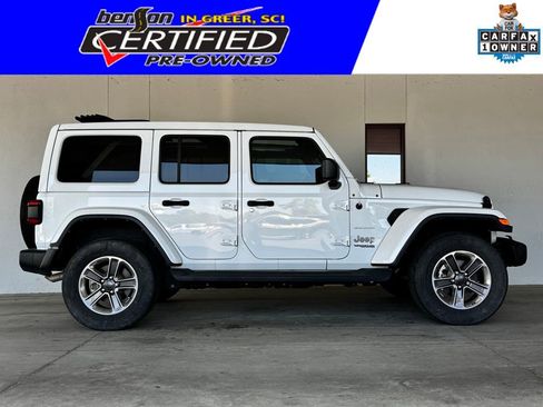 Used 2022 Jeep Wrangler Unlimited Sahara w/ LED Lighting Group AWD/4WD image 1