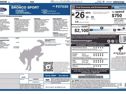 Used 2024 Ford Bronco Sport Big Bend AWD/4WD image 6