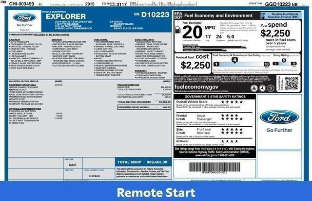 Used 2016 Ford Explorer XLT w/ Equipment Group 202A FWD image 48