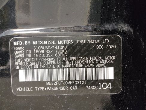 Used 2021 Mitsubishi Mirage G4 LE FWD image 33