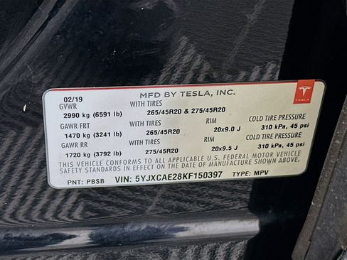 Used 2019 Tesla Model X 75D image 12