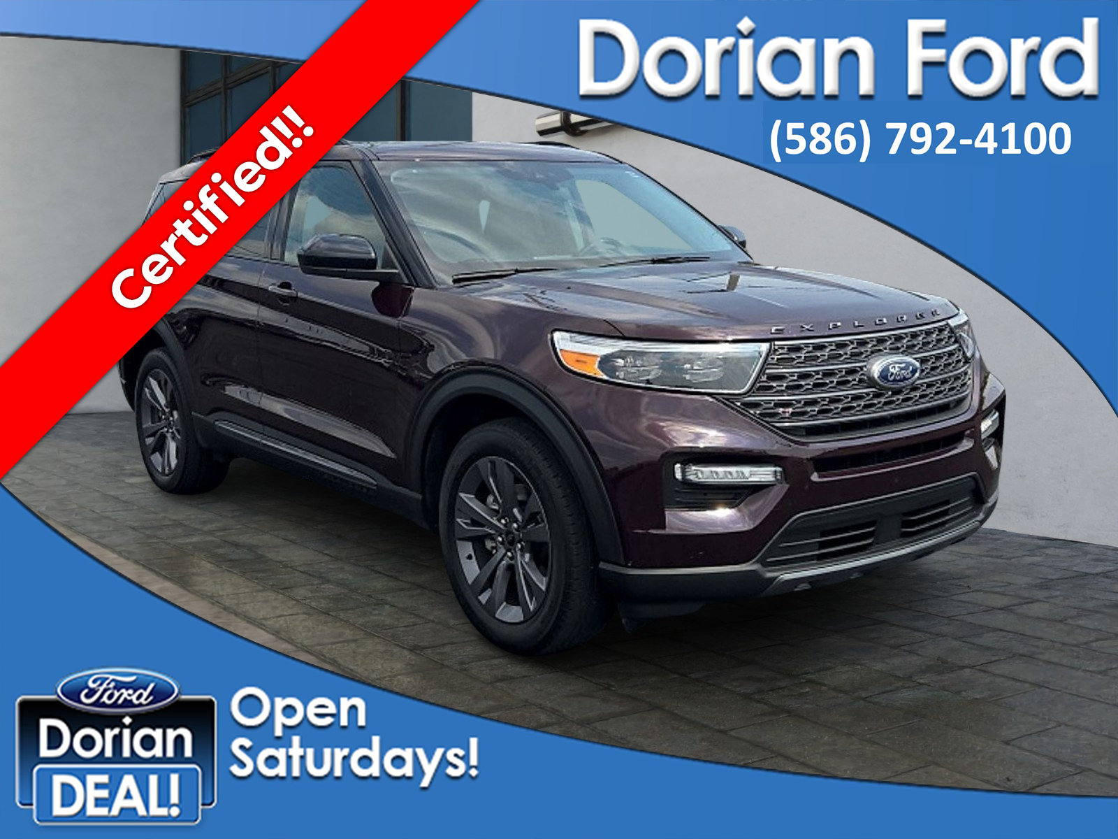 Certified 2023 Ford Explorer XLT w/ Equipment Group 202A AWD/4WD image 1