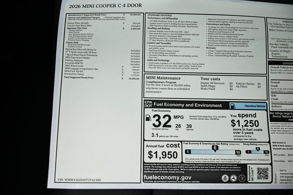 New 2026 MINI Cooper 4-Door Hardtop FWD image 26