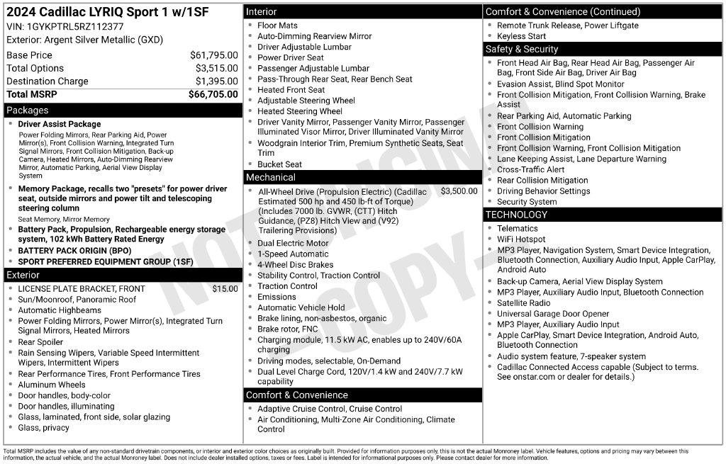 Certified 2024 Cadillac Lyriq Sport AWD/4WD image 31