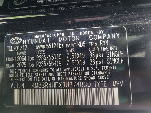 Used 2018 Hyundai Santa Fe Limited w/ Cargo Package FWD image 33