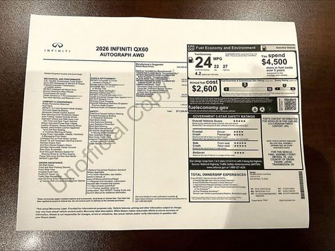 New 2026 INFINITI QX60 Autograph AWD/4WD image 41