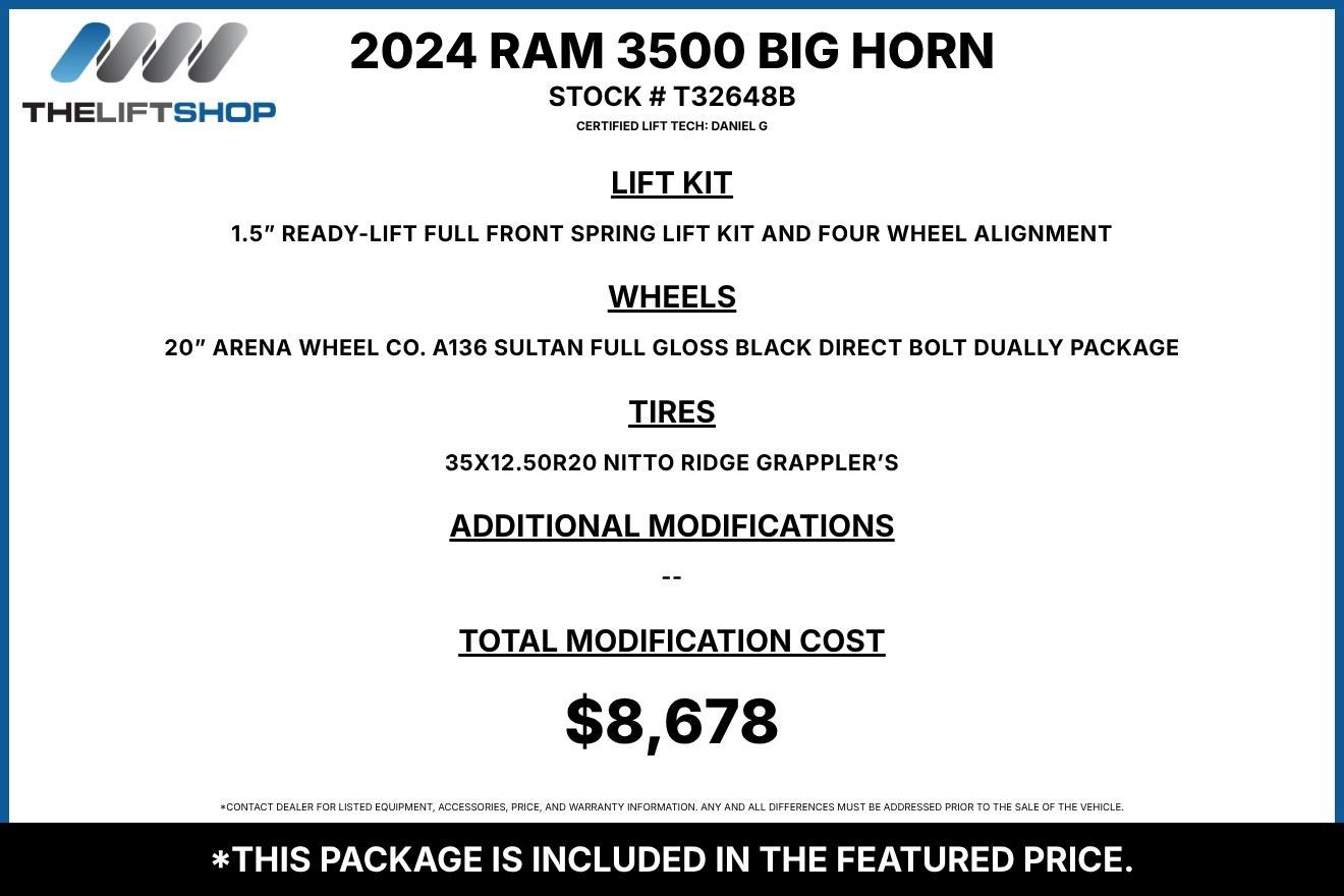 Used 2024 RAM 3500 Big Horn w/ Night Edition AWD/4WD image 2